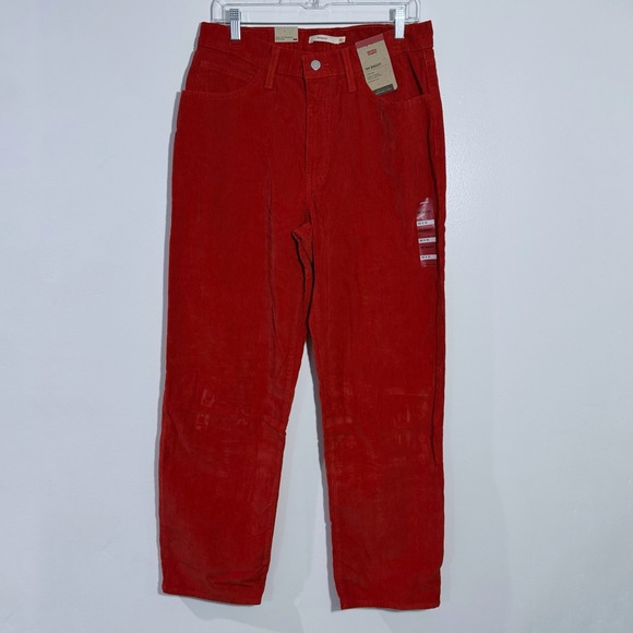 NWT Levi's Women's 94 Baggy Red High Rise Corduroys Size‎ 30 x 31 - Picture 2 of 11